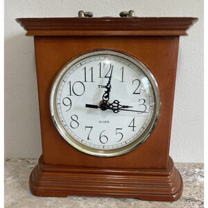 Timex Tabletop Wood Mantel/Table Clock 9" X 9" Inches Battery Victorian